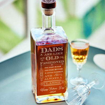 Father's Day Decanter "Classic Dad" Square Bottle