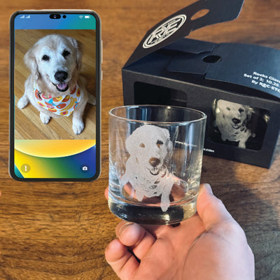 Etch Your Pet - Custom Pet Portrait Etched Glassware