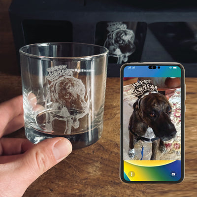 Etch Your Pet - Custom Pet Portrait Etched Glassware